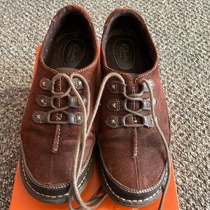 Clarks unstructured brown nubuck uncork 7WIDE